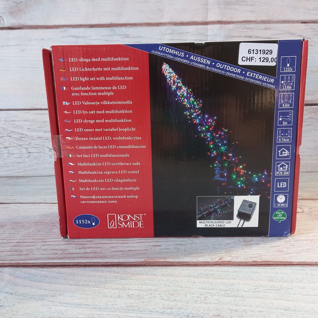 Ghirlande e barre luminose: LED Lichterkette mit Multifunktion Neu mehrfarbig – Nuovo e nell'imballaggio originale da Schweizersholz venduto da freyle1