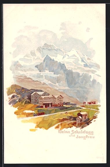 Cartoline postali: Scheidegg, Kleine Scheidegg und Jungfrau – Usato da Berlin venduto da bartko-reher