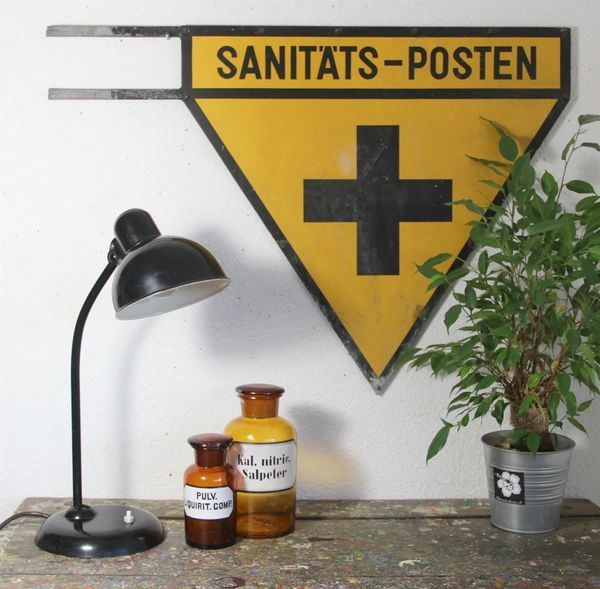 Insegne: Blechschild, Ausleger "Sanitäts-Posten" – Usato da Birrwil venduto da brandschatz_birrwil 4
