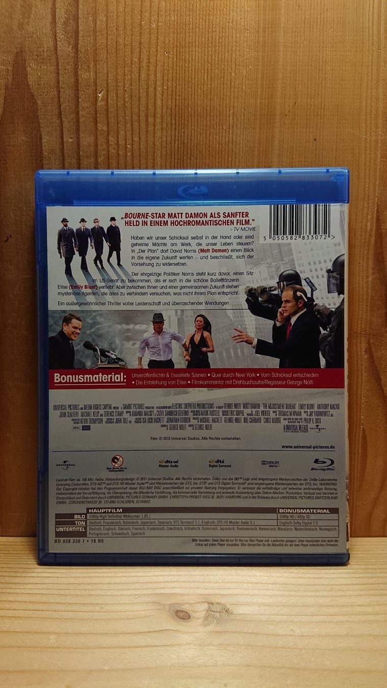 Alle DVDs: DER PLAN Blu-Ray mit Matt Damon – Gebraucht aus Wilderswil von Exebub 3