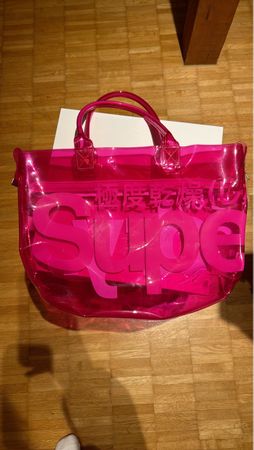 Superdry Badetasche Pink Transparent - Sommer Must-Have!