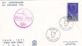 Jubiläumsflug TWA Paris - New York 1971
