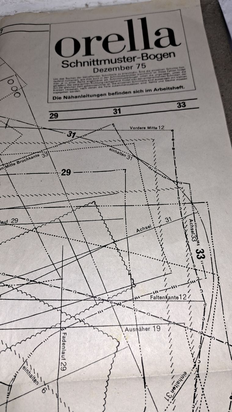 Cartamodelli: Orella Schnittmusterbogen Dez. 75, Vintage Schnittmuster  – Nuovo (secondo la descrizione) da Kölliken venduto da Upcycling-by-Mc-TAM 1