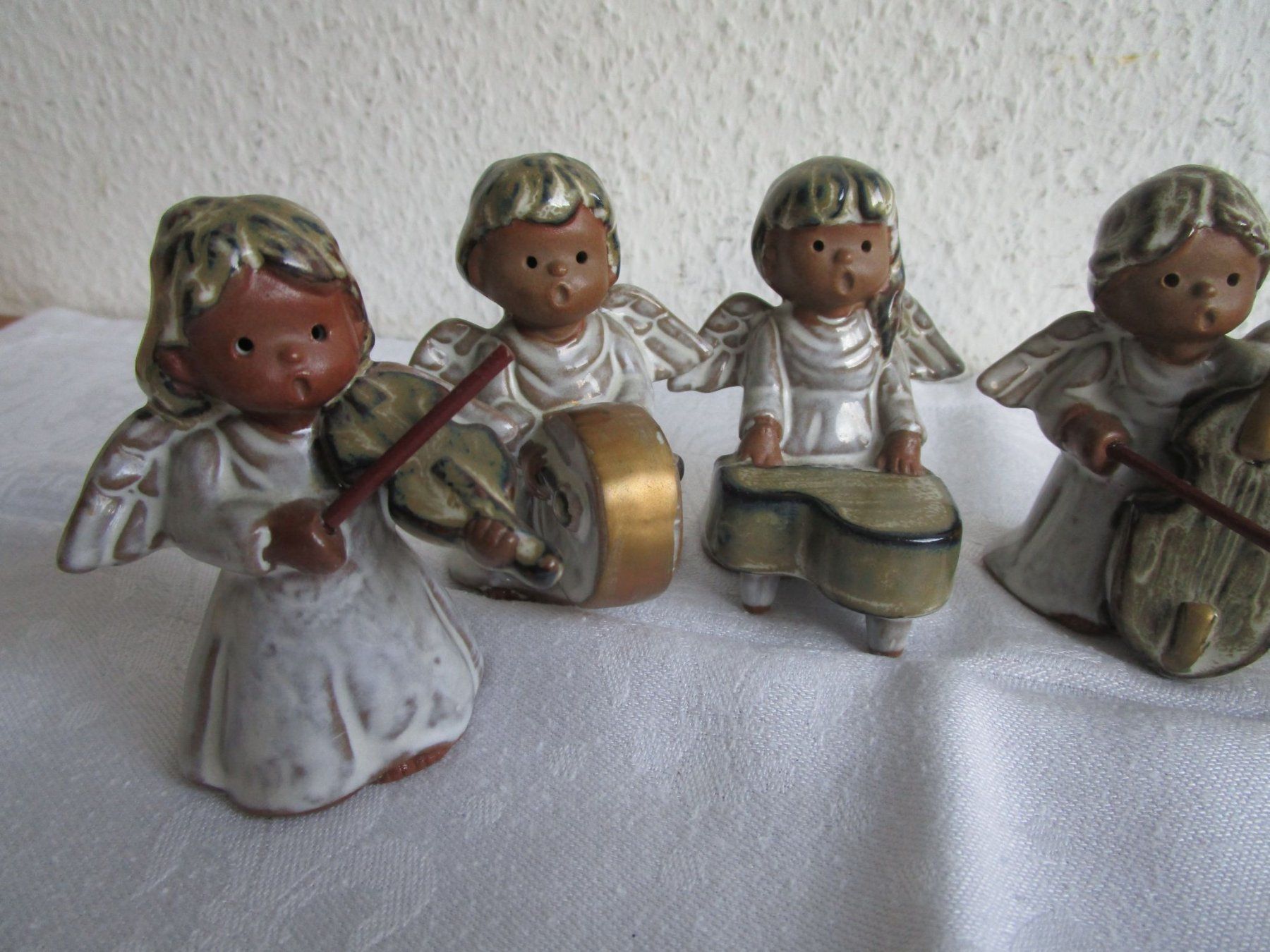 Statuette: 6 Musik Engel Keramikfiguren – Usato da Binningen venduto da tempipassati 1