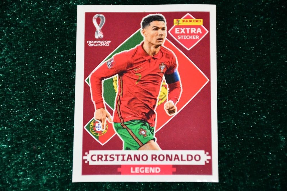Panini WM 2022 Extra Sticker - Cristiano Ronaldo - CR7 - RAR (Neu ...