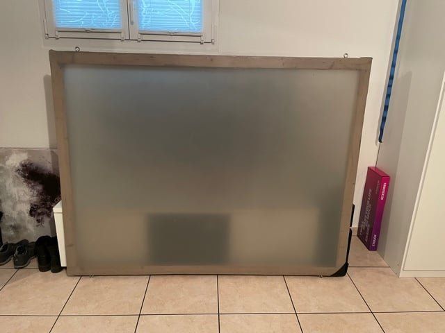 Heimkino: Leinwand Rückprojektion 160x120 – Gebraucht aus Mellingen von Browser67