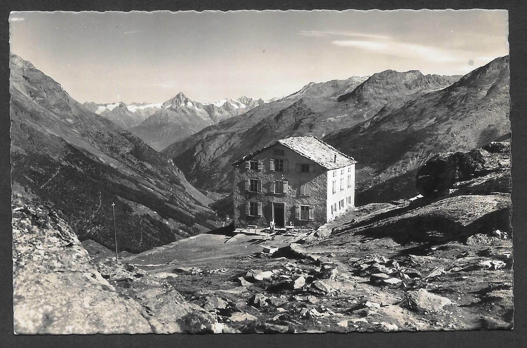 Cartoline postali: Saas Fee Plattje und Berneralpen – Usato da Olten venduto da clotaldi