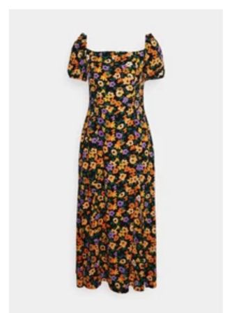 Kleid Blumenmuster kurzarm Grösse L neu