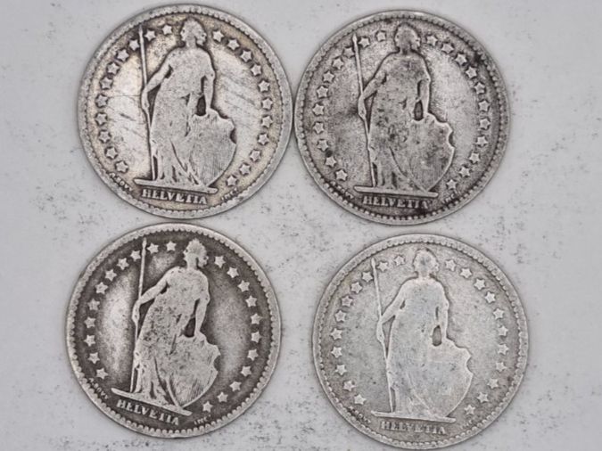 Tutti le monete: 1 FR 1876 Lot 4 Stück – Usato da Bure venduto da chap981 1