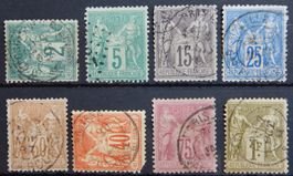 Frankreich ex. Kat. 59-67 Type II gest. 1876 Kat. 100 Euro