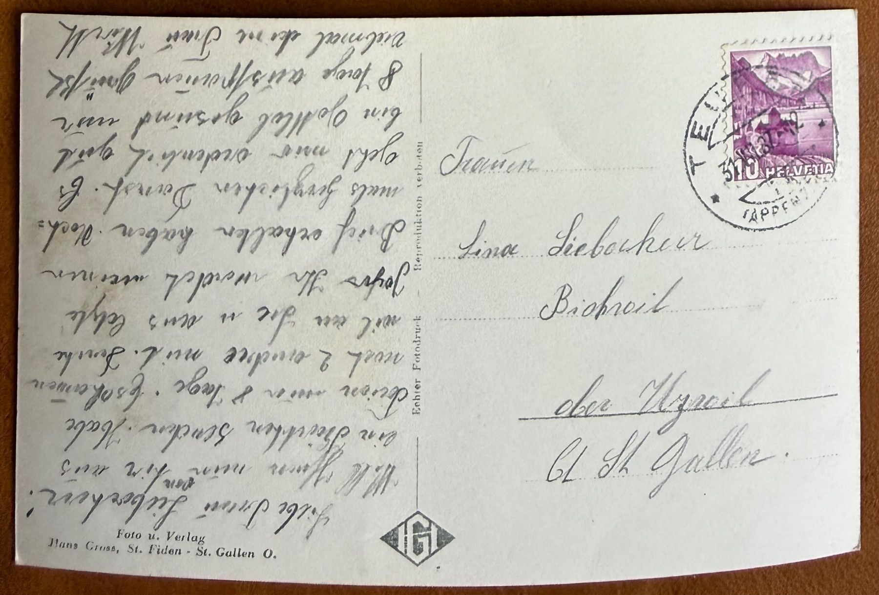 Cartoline postali: Teufen - 1937 – Usato da Lutry venduto da Ediego 1