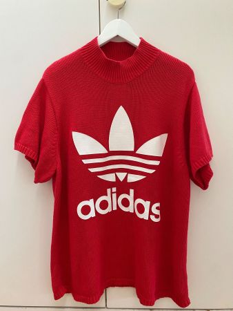 Adidas knitted sweater dress rot