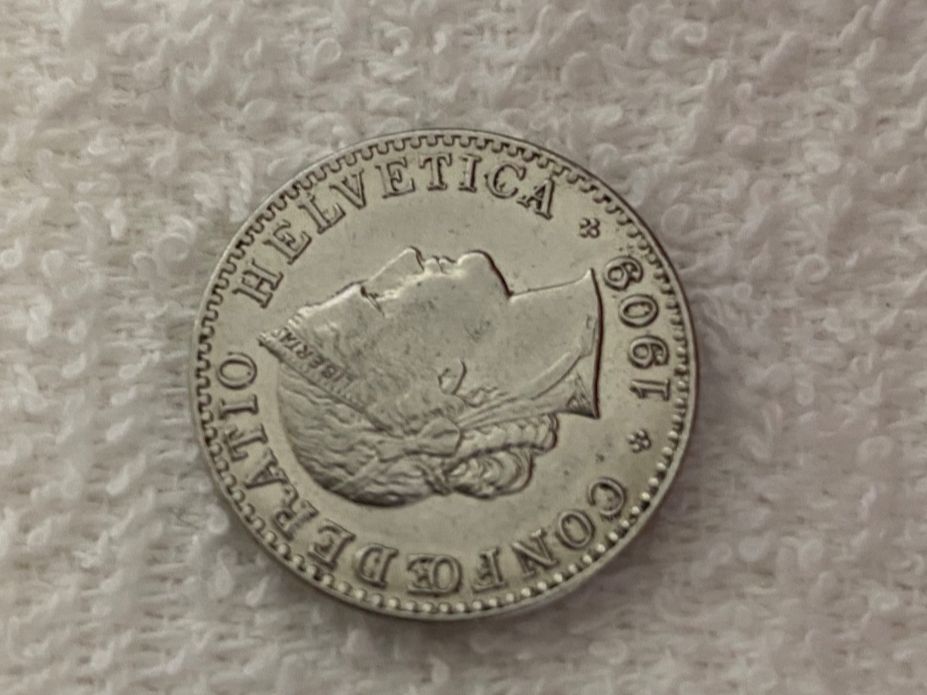 Alle Münzen: 20 centimes/Rappen 1909 – Gebraucht aus Nyon von Ilmi09 3