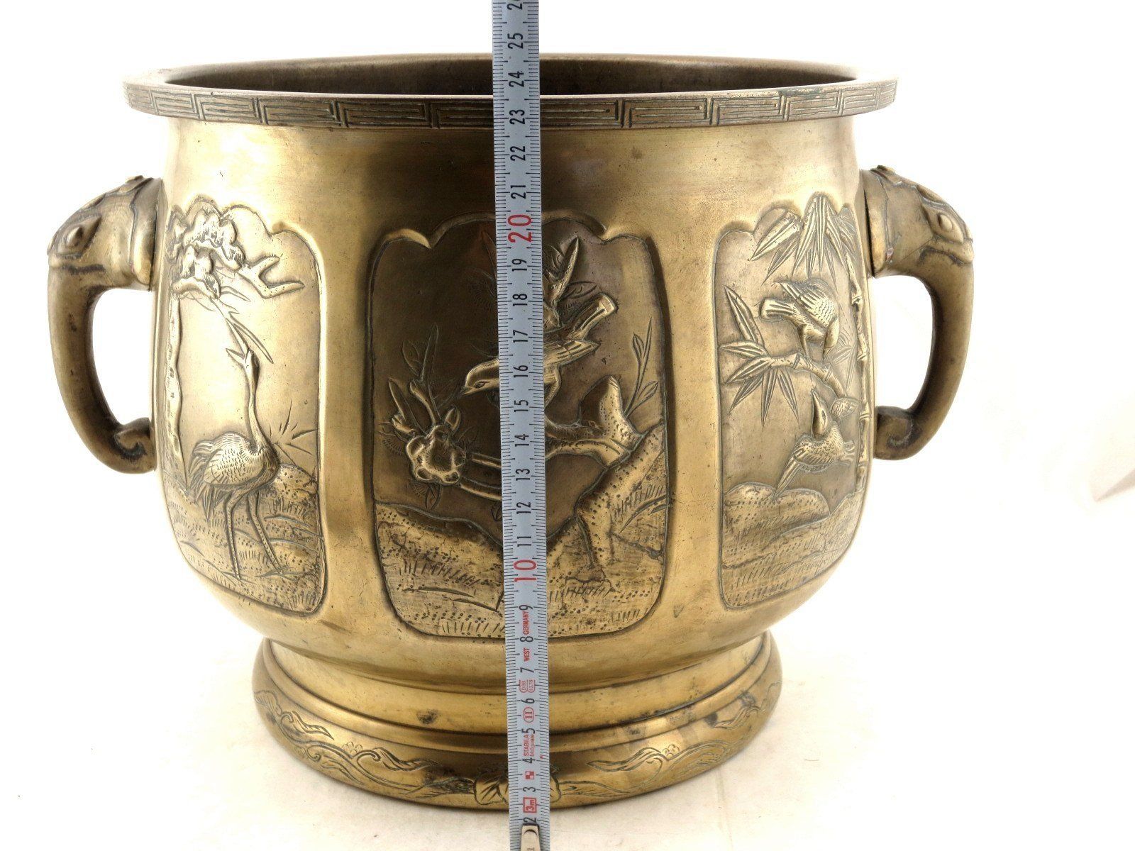 Blumentöpfe: BLUMENTOPF CACHEPOT JAPAN, ca .1900, Messing, wunderschön! – Gebraucht aus Zürich von kostbares 4