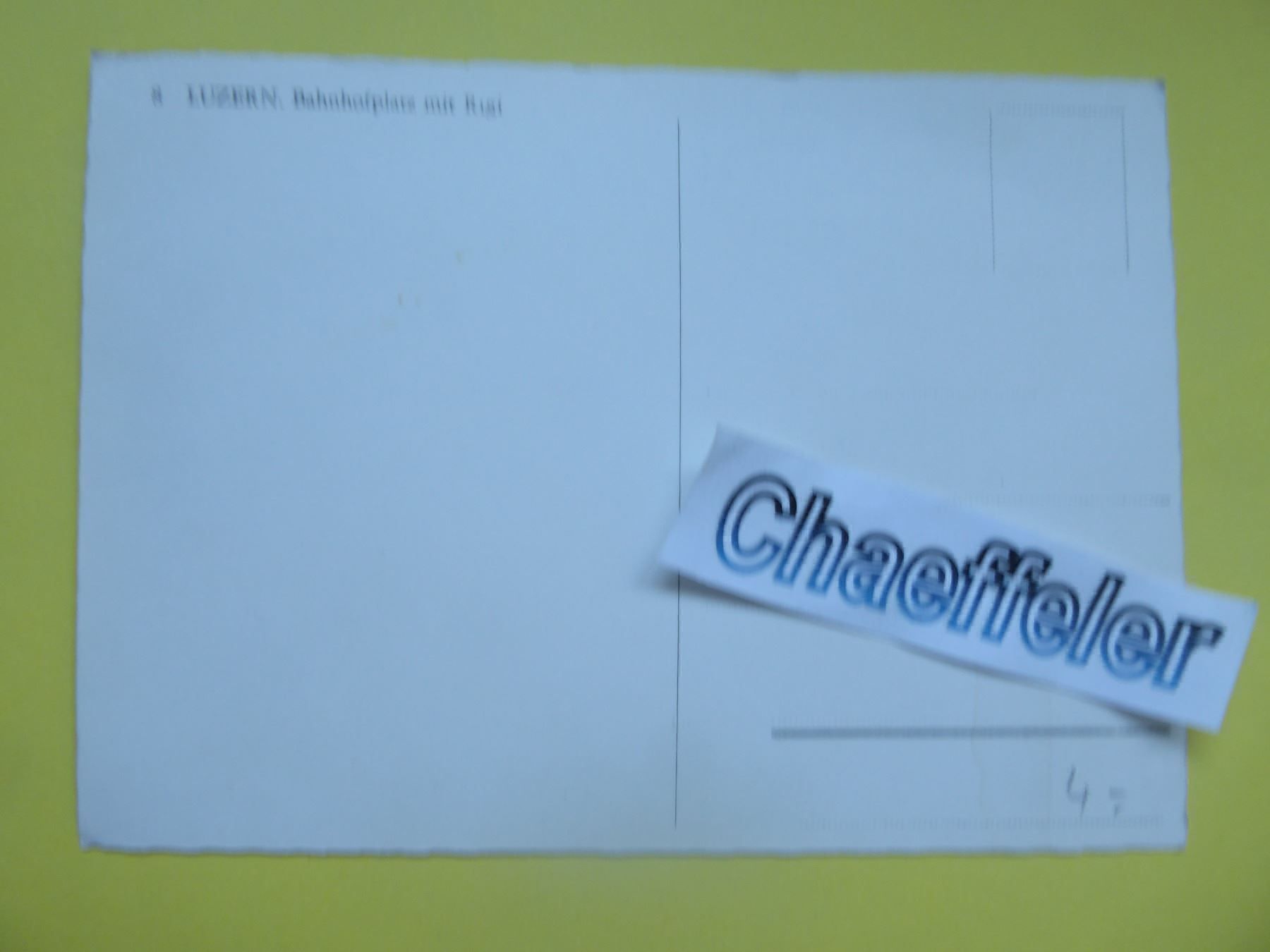 Cartoline postali: 8 Luzern. Bahnhofplatz mit Rigi – Nuovo (secondo la descrizione) da Zürich venduto da Chaeffeler 1