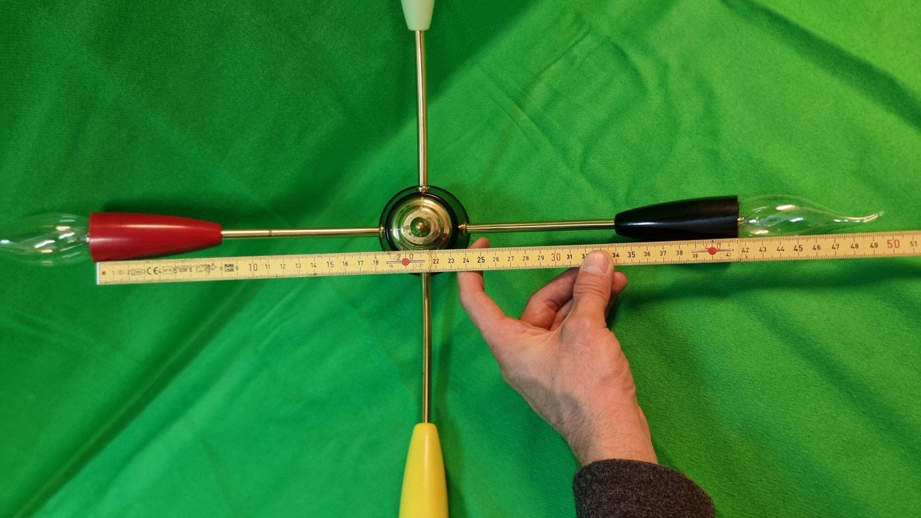 Lampadari & plafoniere: Spider Sputnik Deckenlampe aus Messing, 1950er – Usato da Emmenbrücke venduto da Lenssen 7