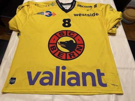 SC Bern Gameworntrikot Junioren Nummer 8 Grösse XL