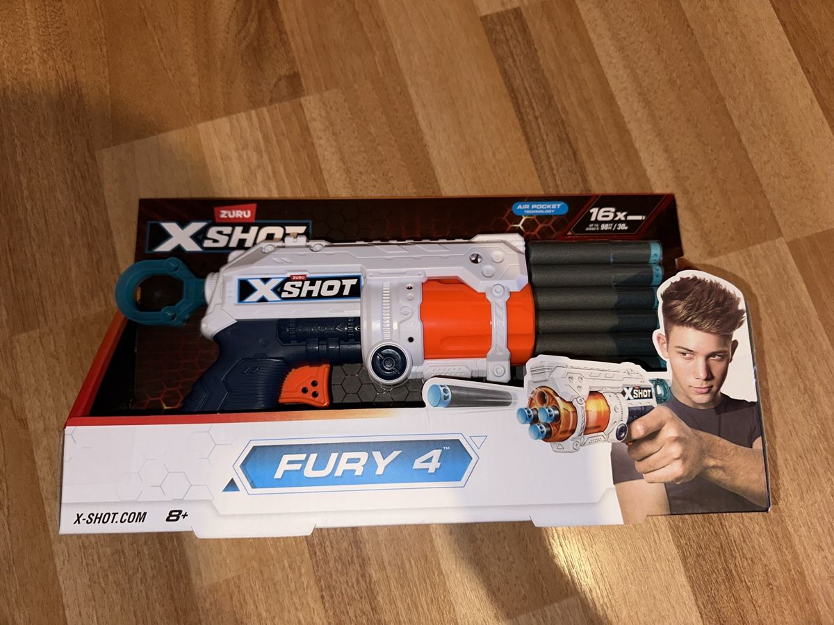 Giocattoli: X-Shot Fury 4 Blaster, Gun Neu – Nuovo e nell'imballaggio originale da St. Gallen venduto da mai_gd7k