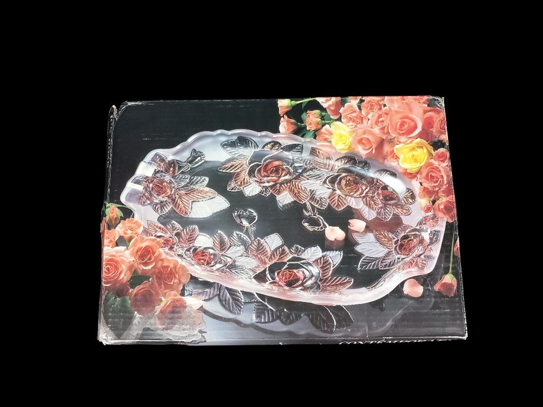 Servierplatten: ICE ROSE Glasplatte – Gebraucht aus Hünenberg von Restwert_Zug 4