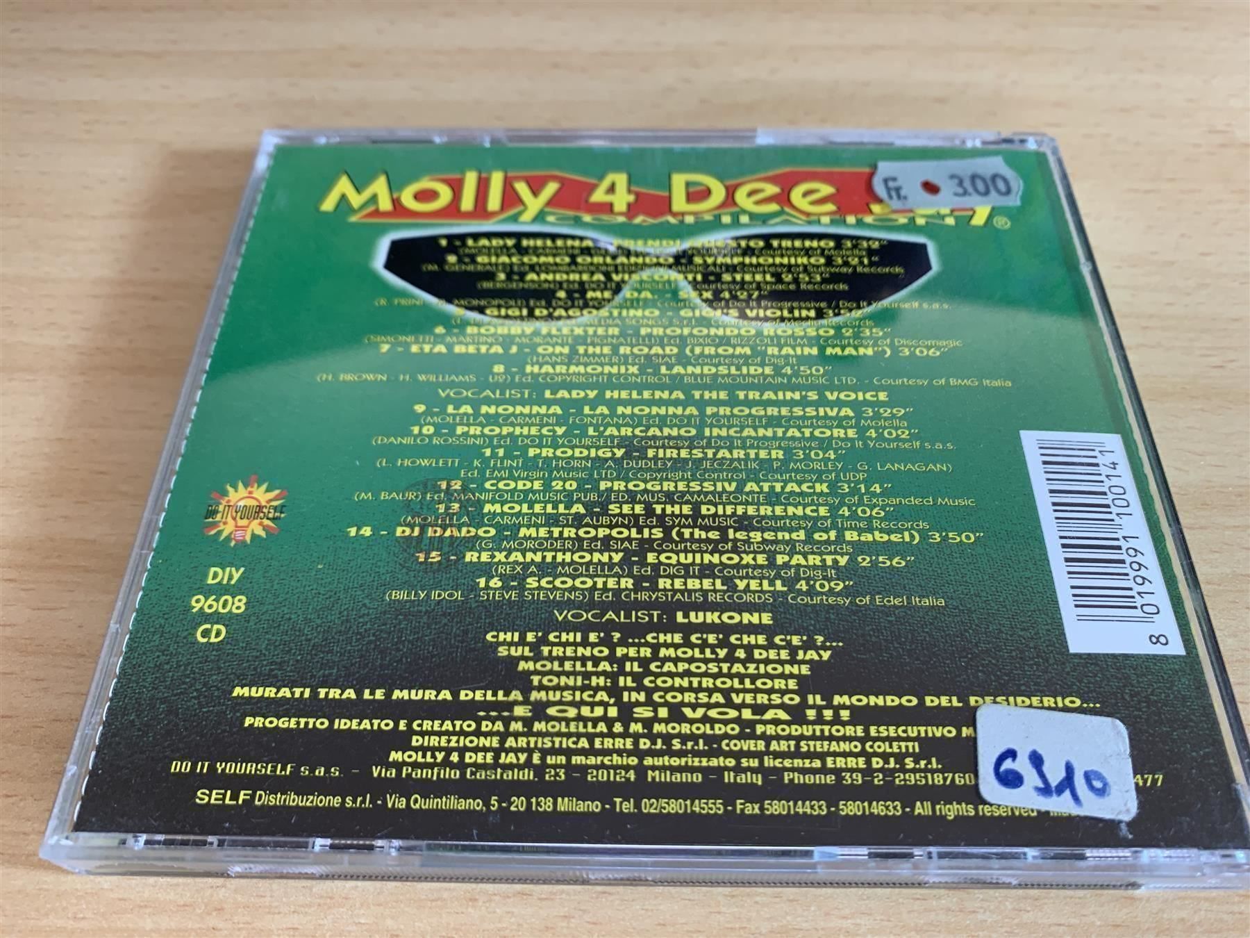 CD: Molly – Molly 4 Dee Jay Compilation – Usato da Rikon im Tösstal venduto da Alpenmutz 1