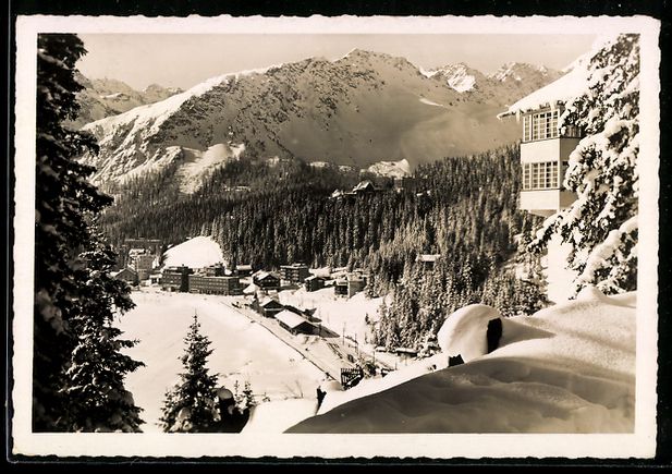 Cartoline postali: AK Arosa, Totalansicht im Winter – Usato da Berlin venduto da bartko-reher
