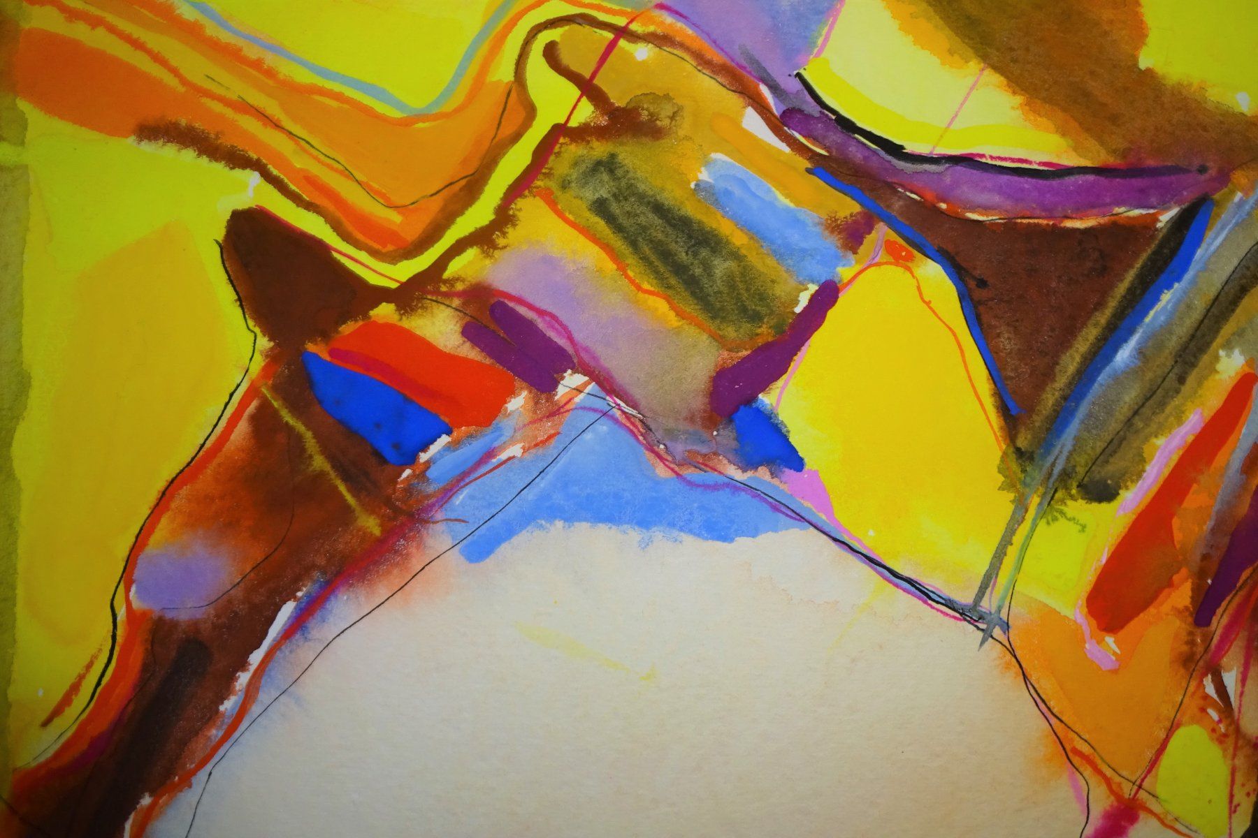 Gemälde: Original Gouache Gemälde – Gebraucht aus Zürich von kunstkreis 3