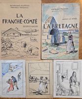 David Arnold BURNAND (1888-1975) 4 originaux et 1 litho
