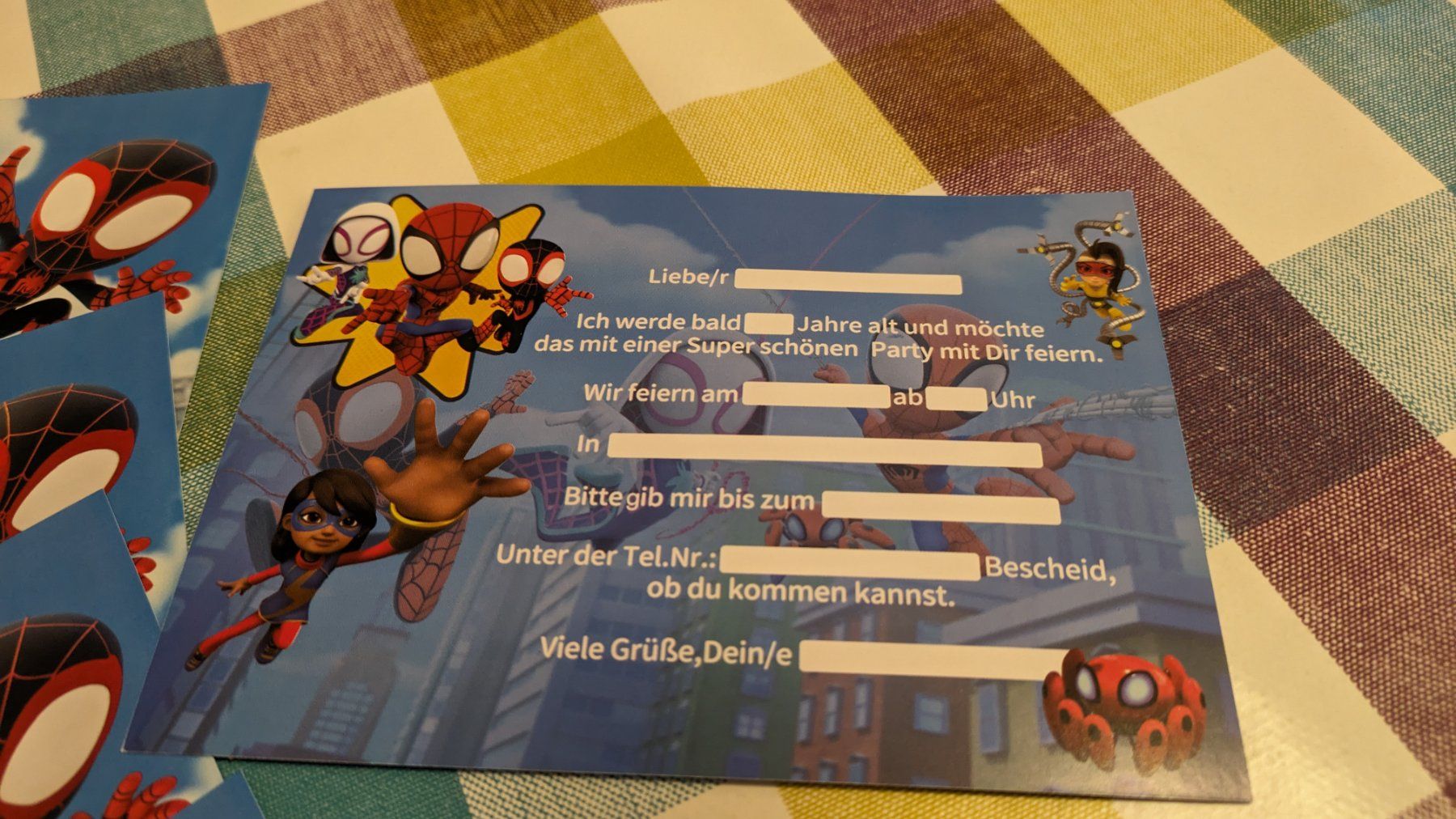 Cartoline: 5 Stk. Spidey Einladungskarten - Spiderman – Nuovo e nell'imballaggio originale da Staufen venduto da Fleby84 2