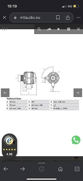Tutti pezzi di ricambio auto: Lichtmaschine alternator vag tdi modele  – Usato da Fankhaus (Trub) venduto da sim_l5zp 2