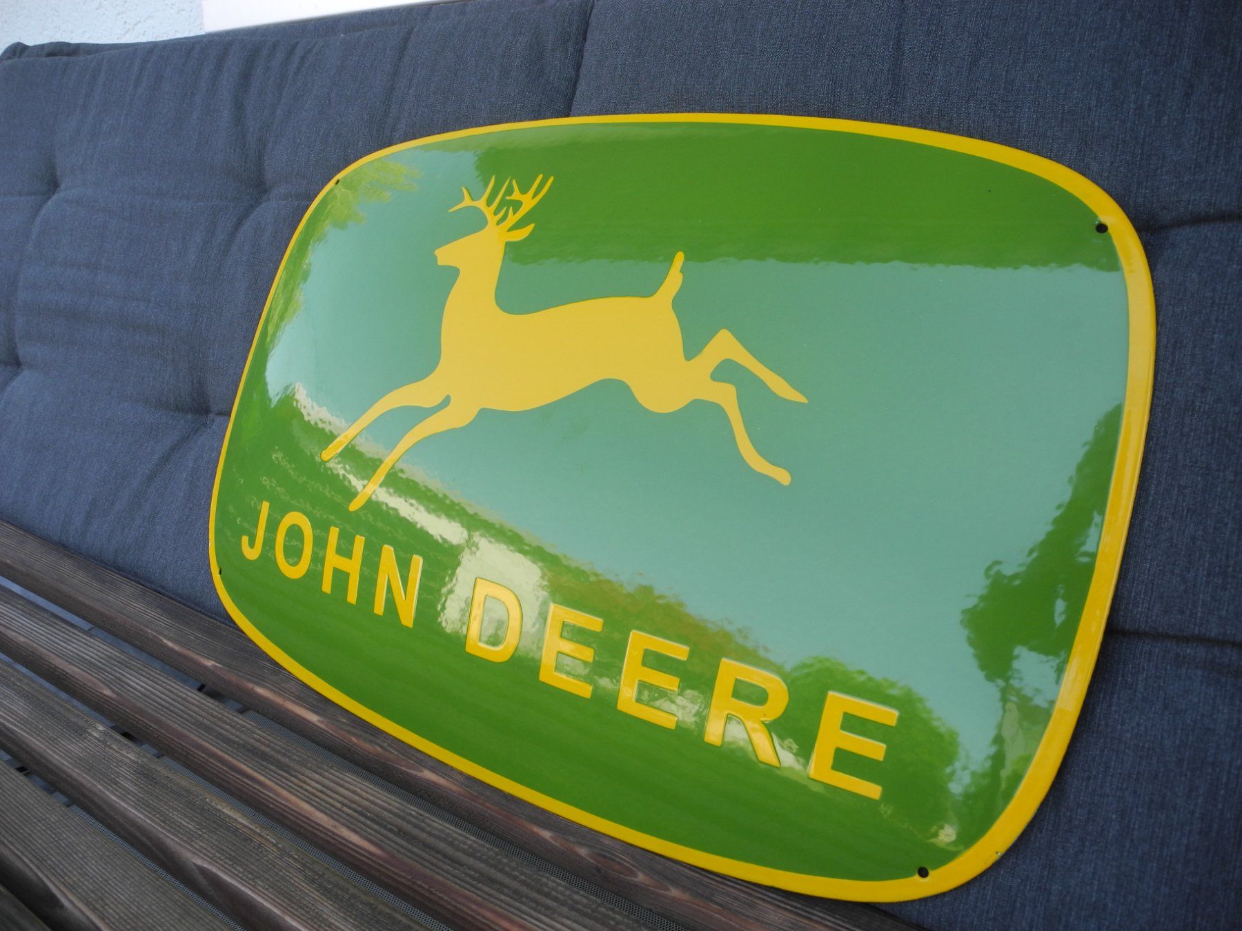 John Deere Insegne: GROSSES JOHN DEERE EMAILSCHILD – Nuovo (secondo la descrizione) da Reinach AG venduto da Huckleberrysix 2