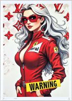 Death NYC Ed Pop Art Druck " Vuitton Ferrari Hot Pin Up Girl