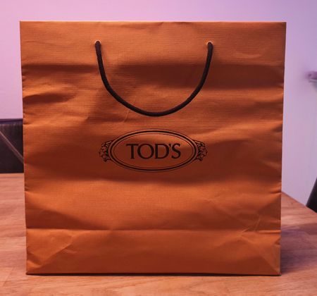 TOD'S Papiertasche orange guter Zustand 36x15x35cm