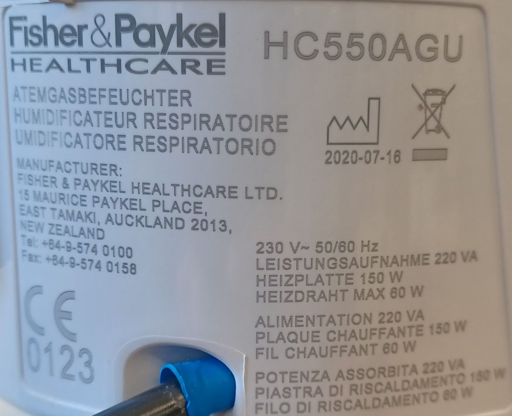 Accessori da laboratorio: Fisher & Paykel HC550AGU Humidifier – Usato da Niederdorf venduto da LeptonAG_Labor 4