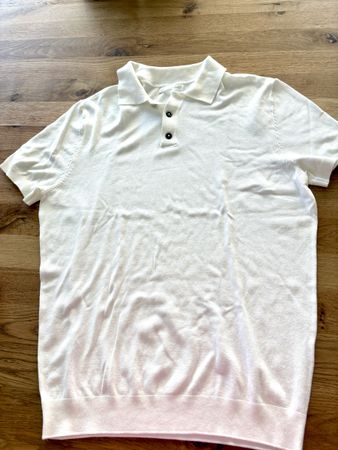 Polo Shirt Zara weiss - nie getragen Gr M