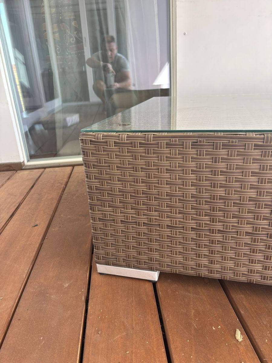 Tavoli: Balkon Tisch Ratan Glas – Usato da Aadorf venduto da freepro 1
