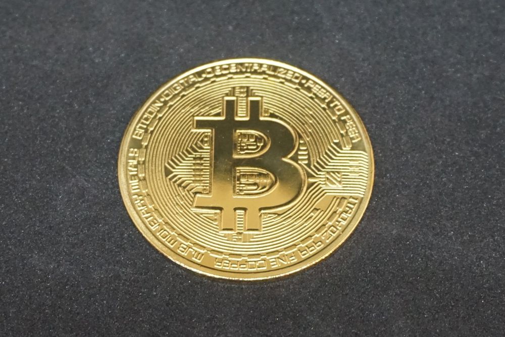 Bitcoin Erinnerungsmünze Mit Rahmen Ständer. (Neu Und