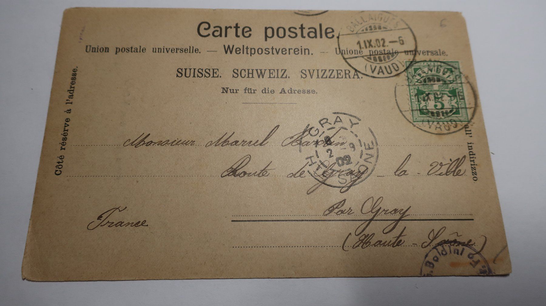 Ansichtskarten: Prison de Bonivard à Chillon 1902 – Gebraucht aus Cormoret von Pascalll2001 6