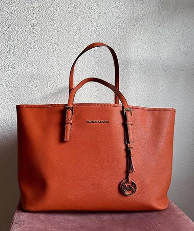 Michael Kors Tasche, gross, orange, mit Laptopfach