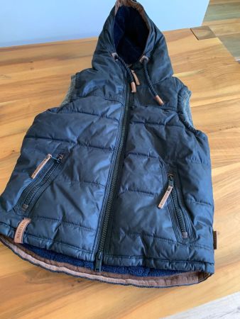 Warme dicke Naketano Herren Weste/Gilet mit Kapuze, Grösse M