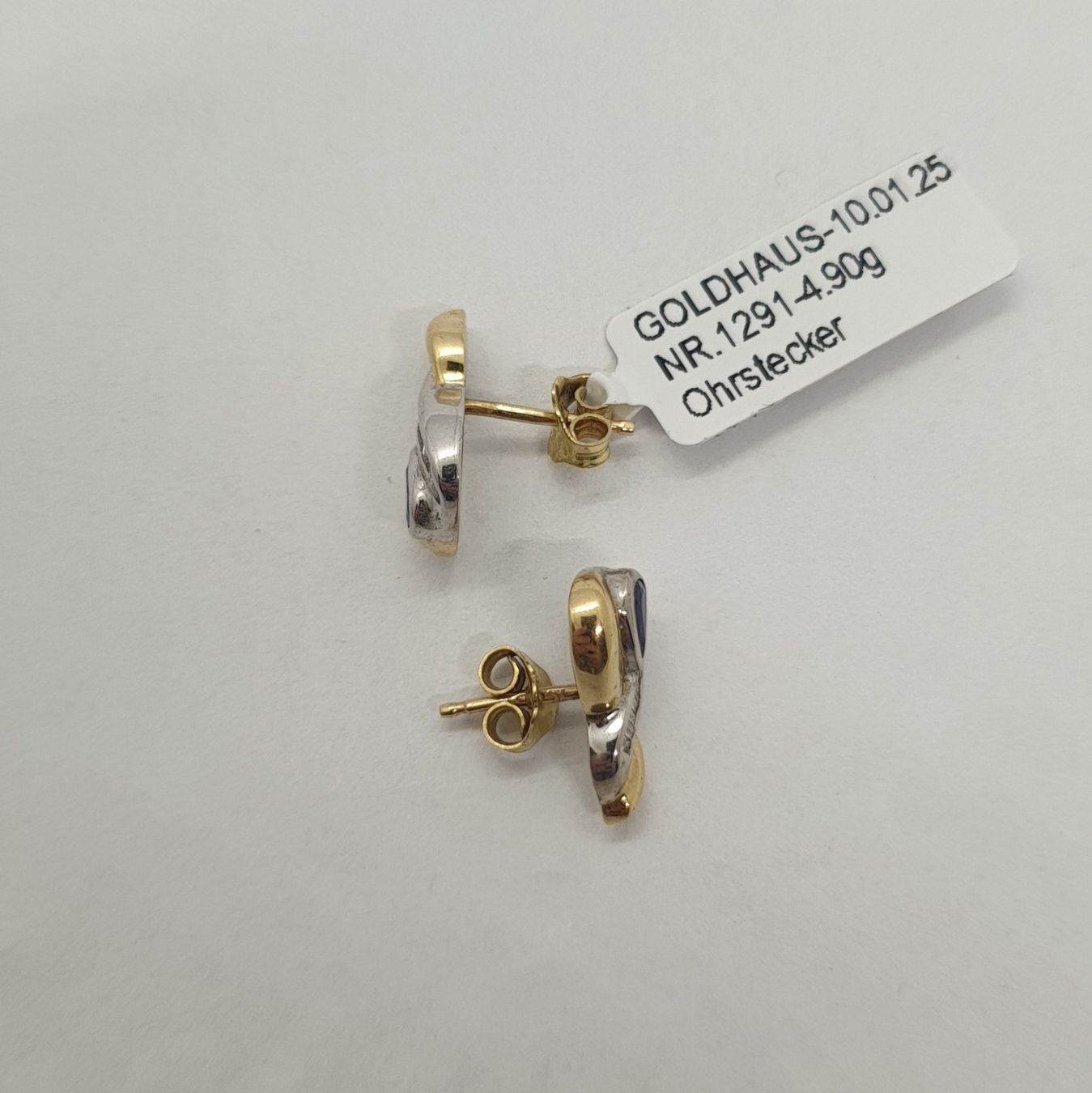 Ohrringe & -stecker: Echt 18K Gold - Diamant, Saphir Ohrstecker – Gebraucht aus Luzern von Luzern-Goldhaus 3