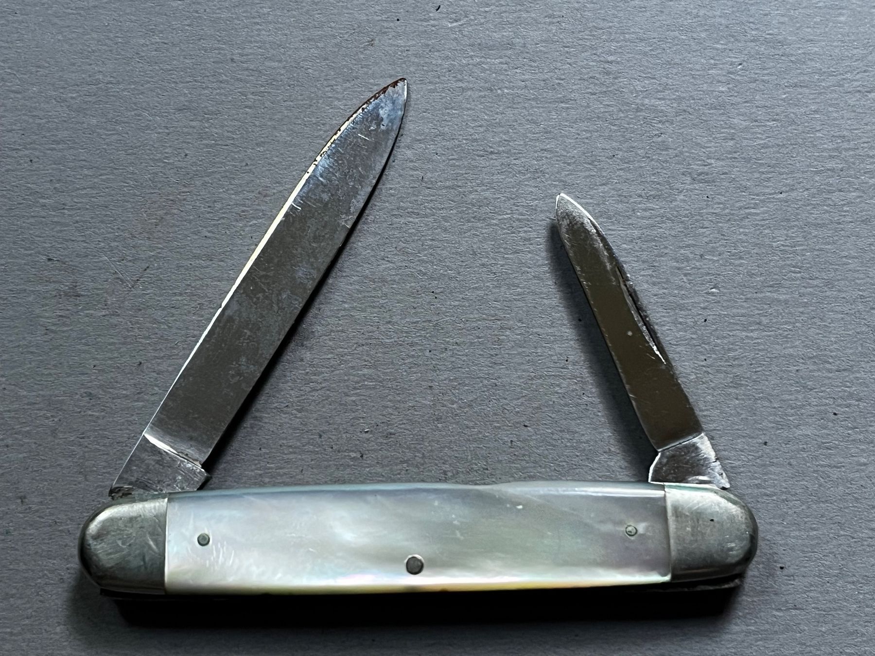 Coltelli tascabile: Altes HUBER Perlmutt Sackmesser 78 mm - selten – Usato da Zürich venduto da FV.vintage 1
