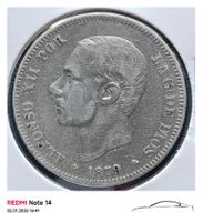 SPANIEN - ESPAÑA - 2 PESETAS 1879 - EM - M - SILBER 0.835