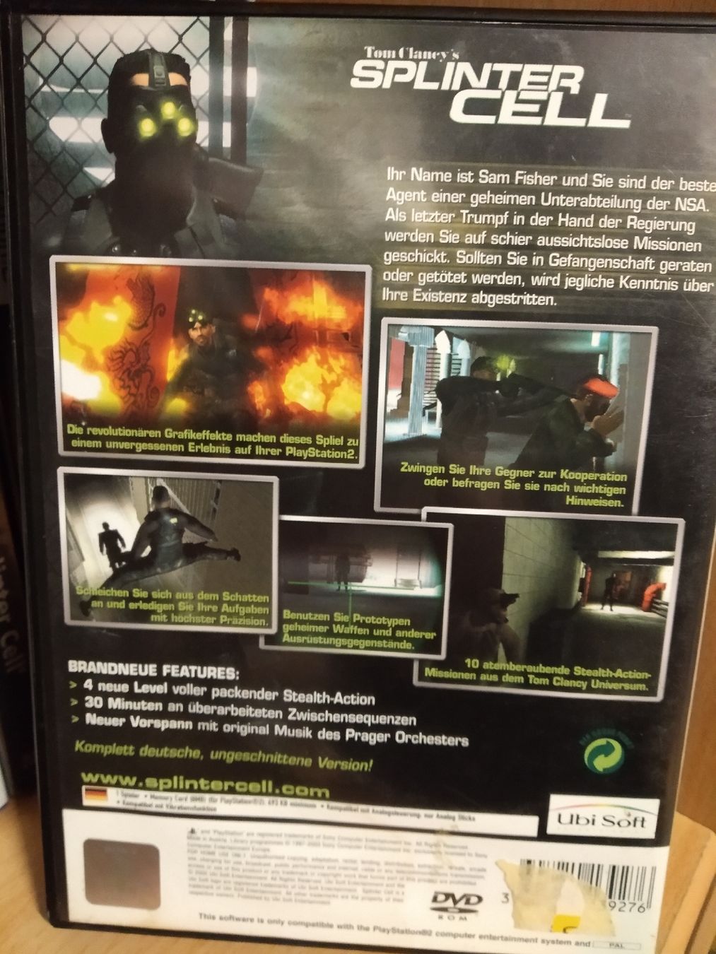 Sony Giochi: PlayStation 2 - PS2 - Tom Clancy's Splinter cell (DE) – Usato da Fribourg venduto da PastGame 1