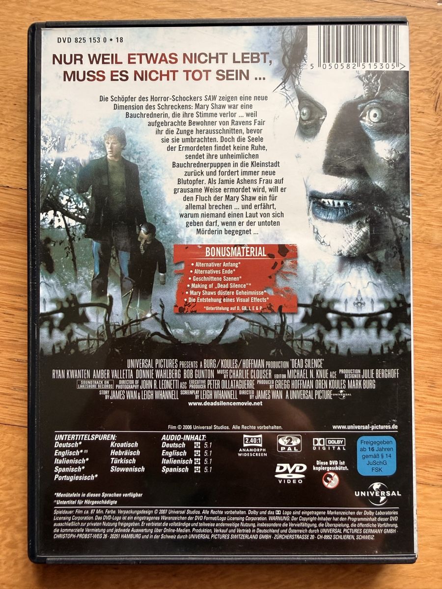 Tous les DVDs: Dead Silence - DVD – D'occasion à Kölliken par nerdorado 1