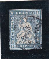 1859 STRUBEL, 10 Rp. blau