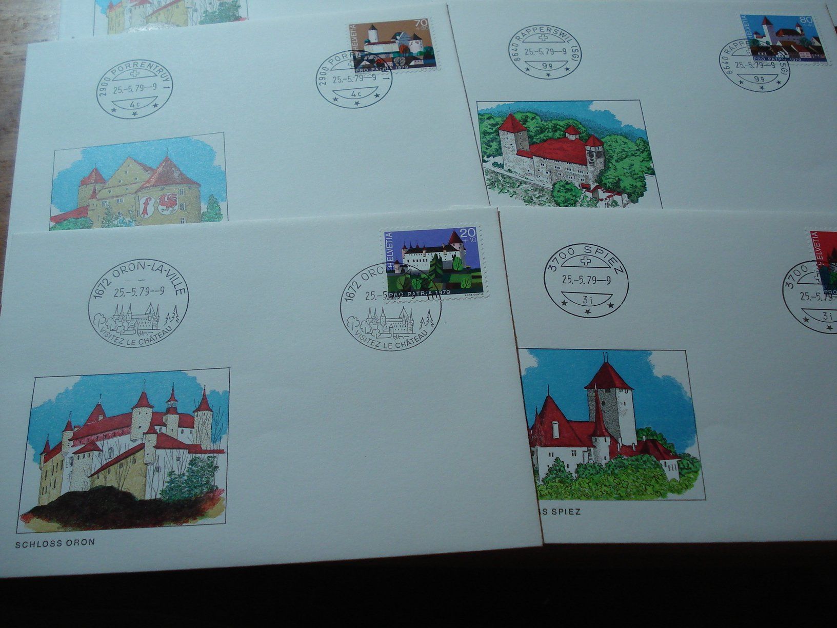 Tutti i francobolli: Pro Patria 1979, FDC Satz, Einzel + 4erblocks, 9 Belege – Usato da Niederwil AG venduto da morostahu 2