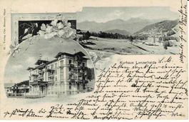 Kurhaus LENZERHEIDE GR sehr schöne Mehrbildkarte gel. 1901!