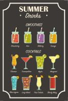 Blechschild-SUMMERDRINKS COCKTAILS-SMOOT