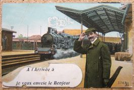 ALTE AK MIT DAMPFLOKOMOTIVE AM BAHNHOF