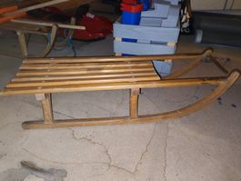 Klassischer Davoser Holzschlitten